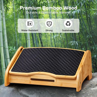 Repose-pieds ergonomique à hauteur réglable pour le travail de bureau à la maison Repose-pieds en bois antidérapant pour sous le bureau