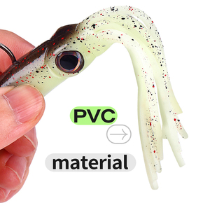 Weihe 14cm 36g 5 màu sắc nhân tạo mềm mực thu hút mềm câu cá thu hút PVC bạch tuộc mồi với chì bên trong UV hiệu ứng mực mồi - Product Image 6