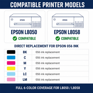 Inchiostro Compatibile Premium INK-TANK 056 057 108 574 T5741, Ricarica Colore per Stampanti <span class=keywords><strong>Epson</strong></span> <span class=keywords><strong>Ecotank</strong></span> L8050 L8058 - Product Image 6