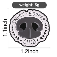 Dog Nose Club Pin's en émail, motif couronne circulaire avec texte, pour revers, vêtements, sacs à dos et comme ornement décoratif