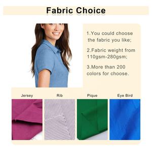 Haute qualité femmes pour chemises de cou en gros col en v été maillot tricoté anti-rétrécissement séchage rapide décontracté Logo brodé - Product Image 2