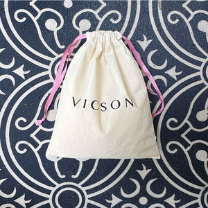Sac à poussière en toile de coton biodégradable et personnalisable, imprimé à l'écran, avec cordon de serrage, respectueux de l'environnement - Product Image 4
