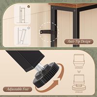 Table console industrielle multifonctionnelle avec prise de courant et port USB-C, table étroite à placer derrière le canapé pour salon et maison