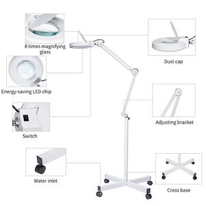 Soporte de suelo profesional, lupa iluminada ajustable, lámpara de lupa cosmética de SA-LC04 - Product Image 3