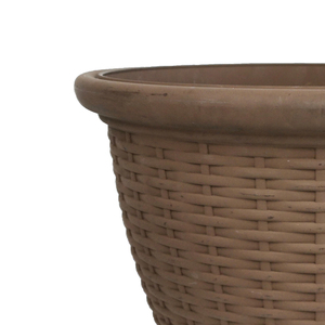Macetas de plástico de ratán para jardín, plantas de mimbre baratas para uso en el hogar, jardín usado <span class=keywords><strong>con</strong></span> flores/planta verde, forma redonda, peso ligero - Product Image 3