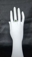 Anillo de Plata de Ley Ajustable con Jadeíta Paradise, Corte Geométrico Clásico, Tamaño Personalizable, Jadeíta de 6-7 mm, Certificación NGIC, Unisex