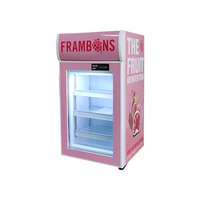 Meisda SD50B Vitrine Réfrigérée à Température Unique avec Porte Vitrée, Refroidissement Direct, Étagères Ajustables, Mini Présentoir pour Glaces et Sucettes Glacées