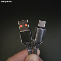 Precios Razonables, Cable de Carga para Celular, Cabezas de Cristales Transparentes, Cables USB a USB Tipo C