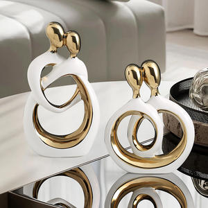 ตู้วางทีวีห้องนอนงานแต่งงานของตกแต่งบ้านห้องนั่งเล่นรูปปั้นคู่รูปปั้นศิลปะการกอดเครื่องประดับเซรามิก - Product Image 1