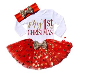 Vestidos de Navidad para Niñas Pequeñas, Vestido Blanco de Santa Claus para Bebés, Venta al Por Mayor - Product Image 1