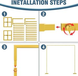 Heavy Duty <b>Backdrop</b> <b>Stand</b> Pipe and Drape Kit Adjustable Metal <b>Backdrop</b> Sand for Wedding Photobooth Exhibition Decoration - Product Image 3