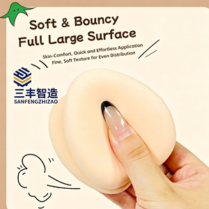 Cute Purple Dual Sided Makeup Sponge Puff Set, Soft Honeycomb Powder Puff with Storage Card Package, <b>Foundation</b> Beauty - Product Image 6