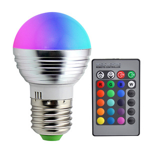 หลอดไฟ LED RGB E27 E14 Gu10 Mr16 รีโมทคอนโทรลเปลี่ยนสีได้สมาร์ทไลท์ติดเพดานตัวอลูมิเนียม 50x82 มม. - Product Image 1
