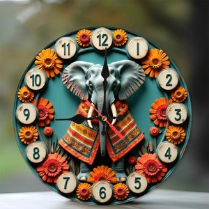 Round Wooden Wall <b>Clock</b> 25x25Cm Silent Non Ticking Low Profile Decor For Small Apartment - Product Image 1