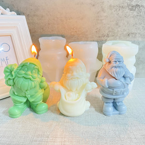 Tendance père noël Silicone moule pour bricolage noël pierre bougie à la main aromathérapie diffuseur compagnon cadeau pour gâteau outils - Product Image 4