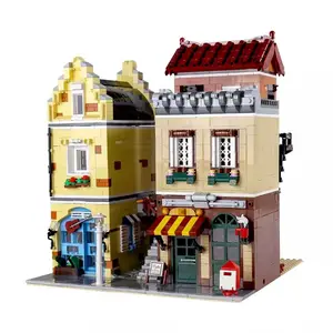 Mouldking 16008 thành phố xem đường phố moc người sáng tạo cà phê Cửa Hàng Cafe mô hình gạch trẻ em Quà tặng Khối Tự làm đồ chơi khối xây dựng khối nhà