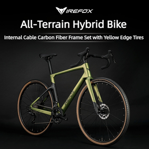 Vélo de route tout-terrain IREFOX 22 vitesses, freins à disque, câblage interne, cadre en fibre de carbone léger et robuste - Product Image 3