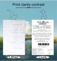 Printer Thermal Langsung Mini Portabel HENEX dengan USB & Lebar Cetak 58mm - Tersedia untuk Penggunaan Logistik POS/Kantor