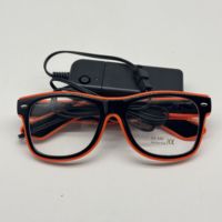 Gafas LED para fiestas |   Accesorios de Fiesta Ecológicos, Transparentes, Multicolores y de Diferentes Estilos, Alimentados por Pilas AA