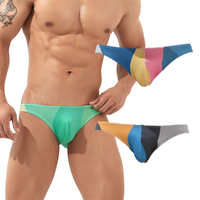 Slip de bain sexy pour homme Maillot de bain imprimé Maillot de bain de plage Bikini Sport avec cordon de serrage