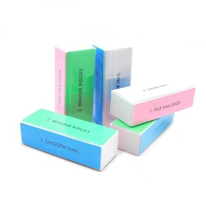 4-Side Nail <b>File</b> Buffer Grinding Sanding Polishing Block Colorful Square Disposable Soft Edge Manicure Art Tool Wholesale - Product Image 4