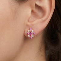 Boucles d'oreilles clous ZG Vintage en laiton avec pierres précieuses marquise étoile du Nord, bijoux célestes pour femme