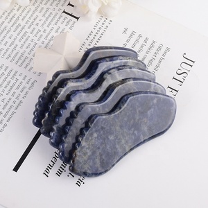 Doğa Sodalite küçük güzellik ürünü yüz Gua Sha aracı sağlık cilt için SPA masaj aleti akupunktur kazıma yüz - Product Image 6