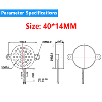 Haut-parleur à cavité pleine fréquence OEM 40MM 40x14MM 4Ohms2W, unité acoustique intégrée pour diffusion vocale intelligente IA, vente en gros d'usine