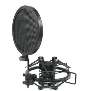 Microfone pop fone de ouvido para estúdio, modelo celular do escudo metálico modelo de fone-brisa, equipamento de gravação pop escudo