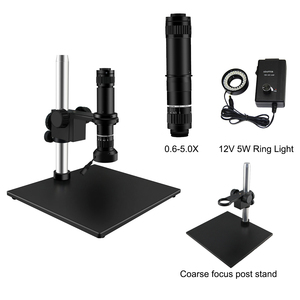 <span class=keywords><strong>Microscope</strong></span> industriel FT-Opto FA0650 avec support, anneau lumineux LED, monture C, objectif <span class=keywords><strong>1X</strong></span>, zoom 0.3X-2.5X, <span class=keywords><strong>microscope</strong></span> monoculaire IP53 - Product Image 1