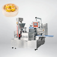 Machine automatique à shumai/siomai Fuxin, trois rangées de mouvements de peaux, moteur en acier inoxydable SUS304, 3600W, 180 pièces/min, 220V/380V, OEM CE