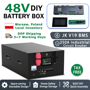Stock Pologne Livraison DDP 3-7 Jours Boîtier de Batterie Modulaire Empilable DIY 48V 16S avec Disjoncteur 250A pour Stockage d'Énergie Photovoltaïque - Product Image 1