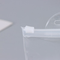 Sac de rangement en PVC transparent épaissi auto-scellant pour bijoux, fermeture à glissière pour vêtements, emballage de bracelets, type plastique PE