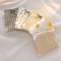 I-0506 6 pièces/lot sous-vêtements en pur coton mignon noeud doux respirant slips mignon jeune culotte solide fille enfants vêtements