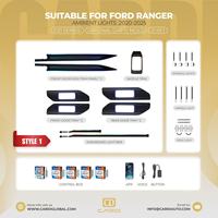 Personnalisation à la demande, bande lumineuse ambiante pour voiture Ford Ranger D21, éclairage multifonctionnel