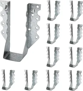 Support de poutre 2" x 4" calibre 18 à double cisaillement, fixation frontale pour bois, planchers et poutres - Product Image 6