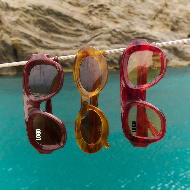 LMA New Arrivals CR39 Lens Classic Red Women Outdoor Shades Modern Design Square Men High Quality Acetate Eyewear Sunglasses