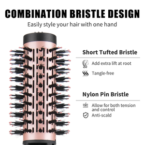Pritech <span class=keywords><strong>brosse</strong></span> à Air chaud professionnelle souffleur de cheveux rotatif électrique <span class=keywords><strong>brosse</strong></span> sèche-cheveux en une étape - Product Image 3