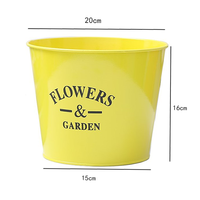 Pot de fleurs de plantes succulentes, seau galvanisé coloré créatif grand seau en fer stockage de fleurs de poires vertes pot de plantes en métal