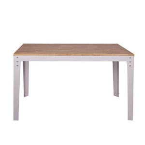 Design moderno Uso Speciale Struttura In Metallo Piano In Legno Tavolo Da Pranzo Ristorante Cafe Tavolo! - Product Image 2