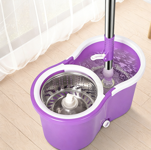 ไม้ถูพื้นแบบเปียกและแห้ง ใยไมโครไฟเบอร์อย่างดี ปรับความสูงได้ หมุนได้ 360 องศา พร้อมถัง - Product Image 2