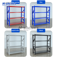 Étagère de rangement métallique sans boulons à 5 niveaux de 180 cm, étagère de présentation de marchandises de moyenne capacité, réglable, facile à assembler, unité d'étagérage en acier