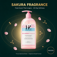 Shampoo aux acides aminés de fleur de cerisier en gros 500ml – Doux, nourrissant, soyeux, réparateur léger, volumisant, soin du cuir chevelu pour adultes