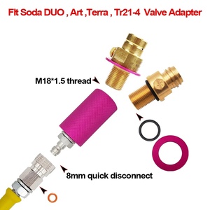 Adaptateur de tuyau convertisseur M18x1.5 pour vanne de connexion <span class=keywords><strong>Sodastream</strong></span> Soda connecteur CO2 externe W21.8-14 de réservoir pour accessoires de Paintball - Product Image 3