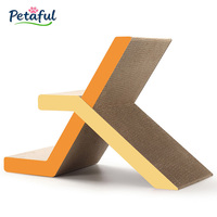 Petaful Nouvelle griffoir pour chat en forme de X, détachable, moderne, grand format, écologique, en papier durable, pour grimper et aiguiser les griffes