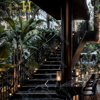 Hôtel commercial, restaurant, design d'intérieur, équipement de restaurants personnalisé, table et chaises de restaurant faciles à nettoyer à vendre