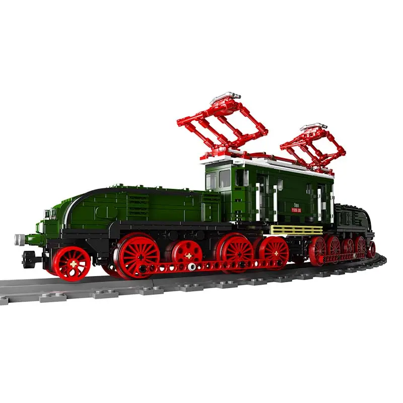MOULD KING 12023 World Railway Series Alligator App RC Assembly No.OBB 1189.08 Blocos de construção de locomotivas para crianças