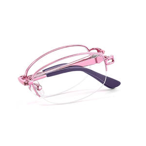 Gafas de lectura para mujer Danyang 6066, montura metálica, lentes de resina, anti luz azul, portátiles, alta definición, para personas mayores - Product Image 2