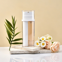 Échantillons Gratuits 10ml 15ml Tube Cosmétique à Double Paroi Pompe Plastique Sérum Hydratant Essence Lotion Flacon Sous Vide