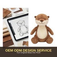 Peluche personnalisée Otter, jouet doux et réconfortant, animal en peluche émotionnel, conception OEM ODM, échantillonnage, fournisseur en gros, fabricant direct d'usine
